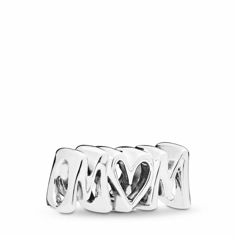 Pandora Mom Script Charm Ireland - Sterling Silver - 278540UCI